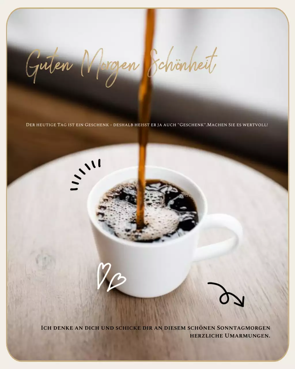 Beige ästhetischer Morgengruß