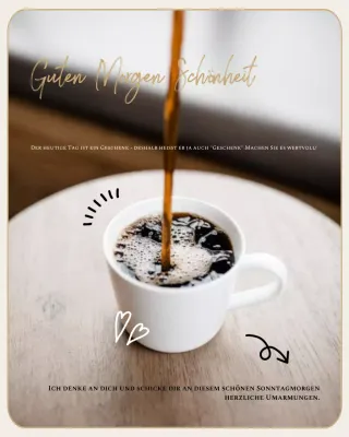 Beige ästhetischer Morgengruß