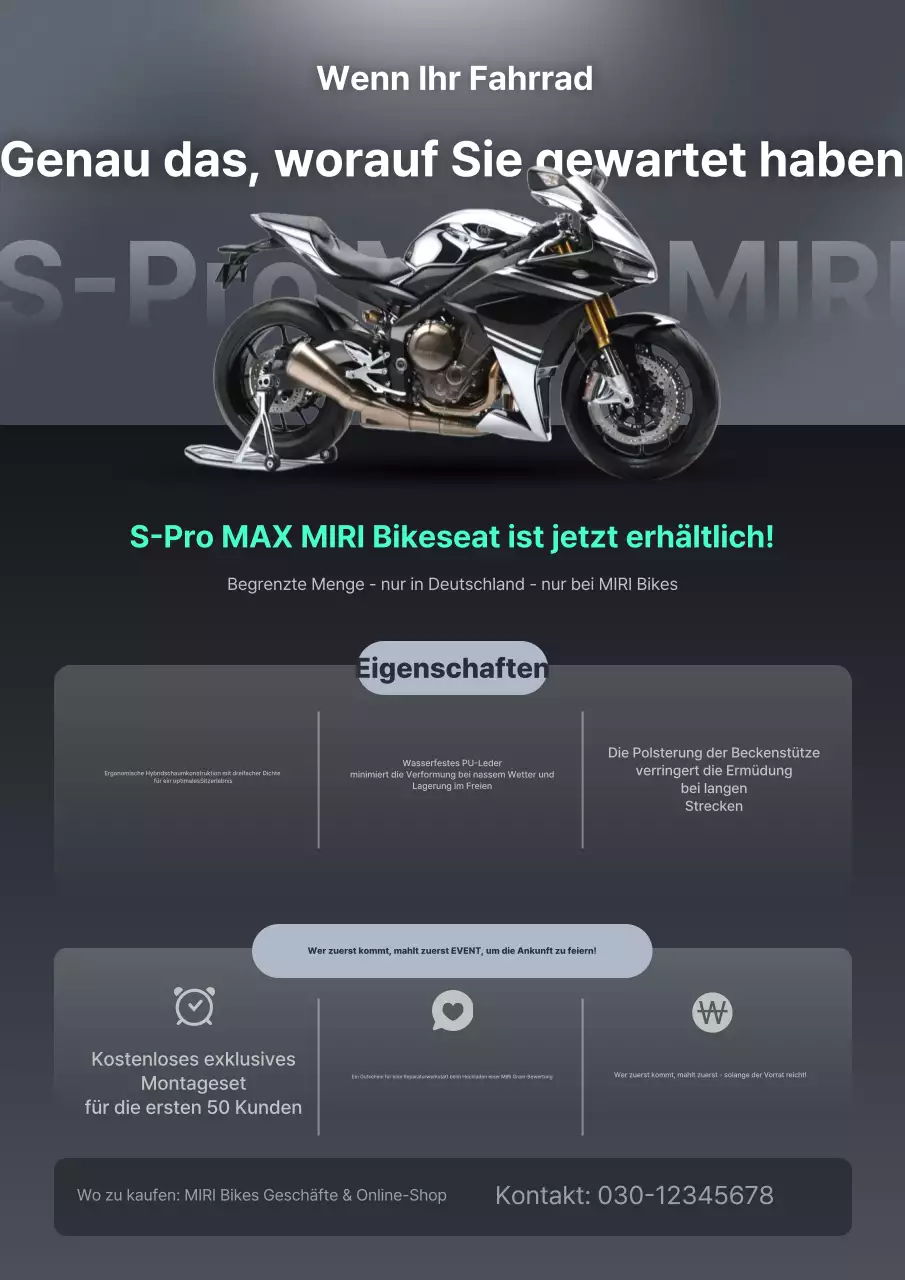 Präsentationsveranstaltung für Gray Modern Bike