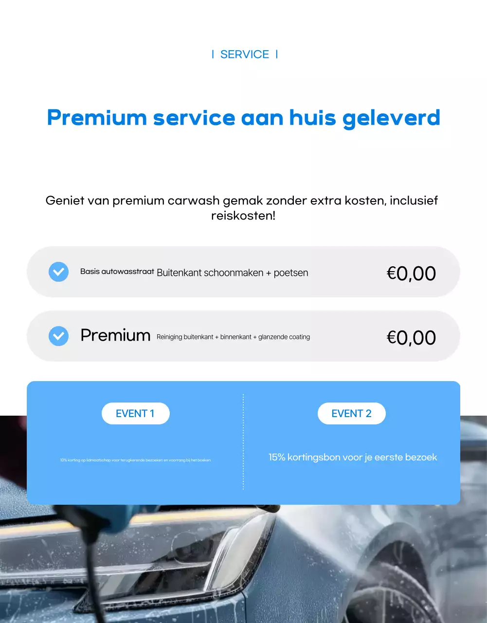 Promotie Blauwe Moderne Autowasstraat