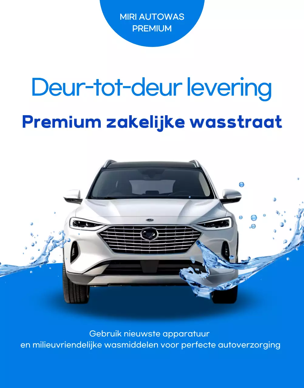 Promotie Blauwe Moderne Autowasstraat