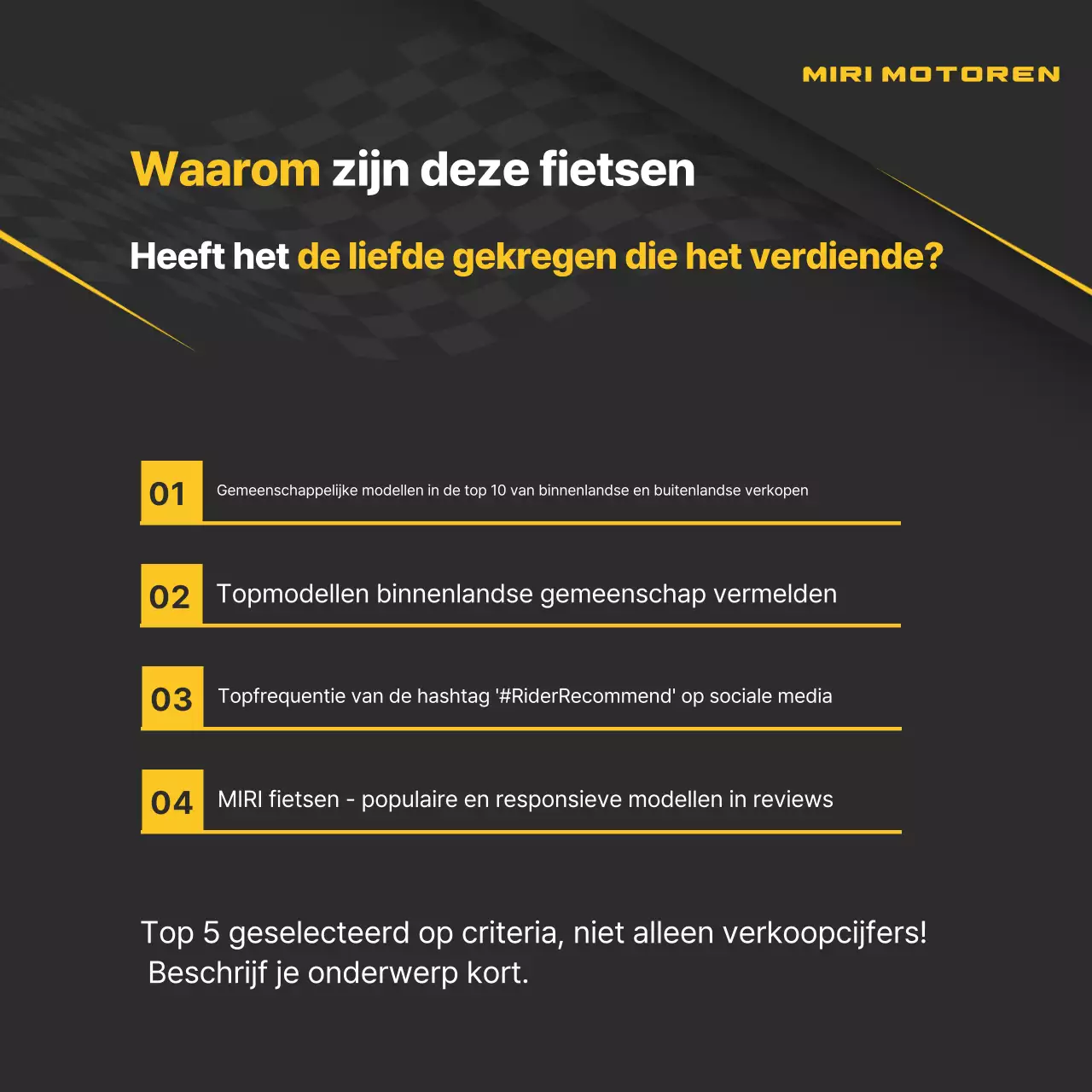 Zwarte moderne motorfietsadvertentie