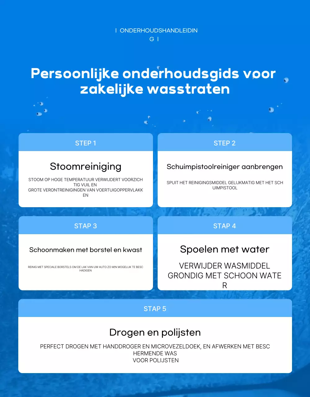 Promotie Blauwe Moderne Autowasstraat