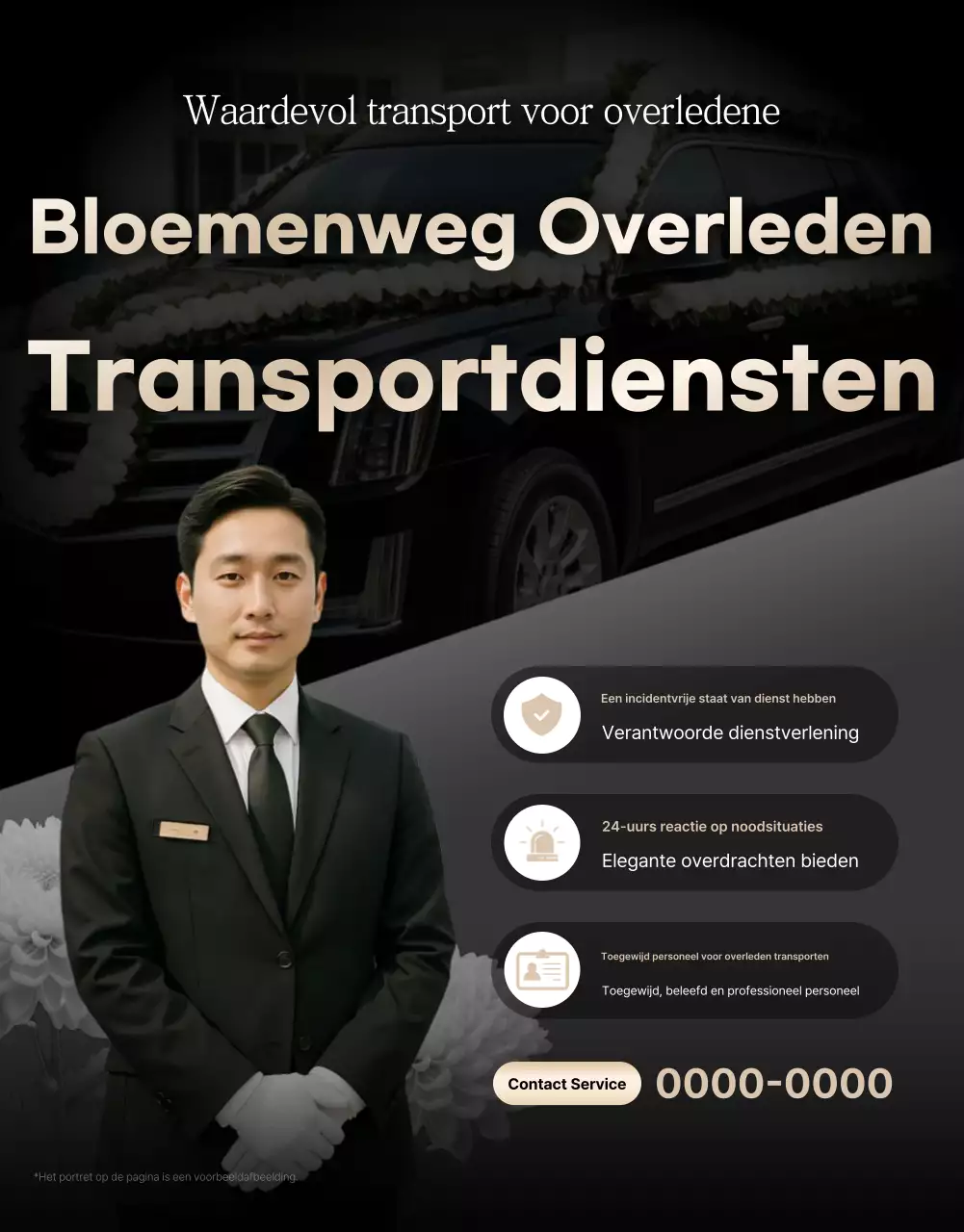 Zwarte eenvoudige autotransporter advertentie