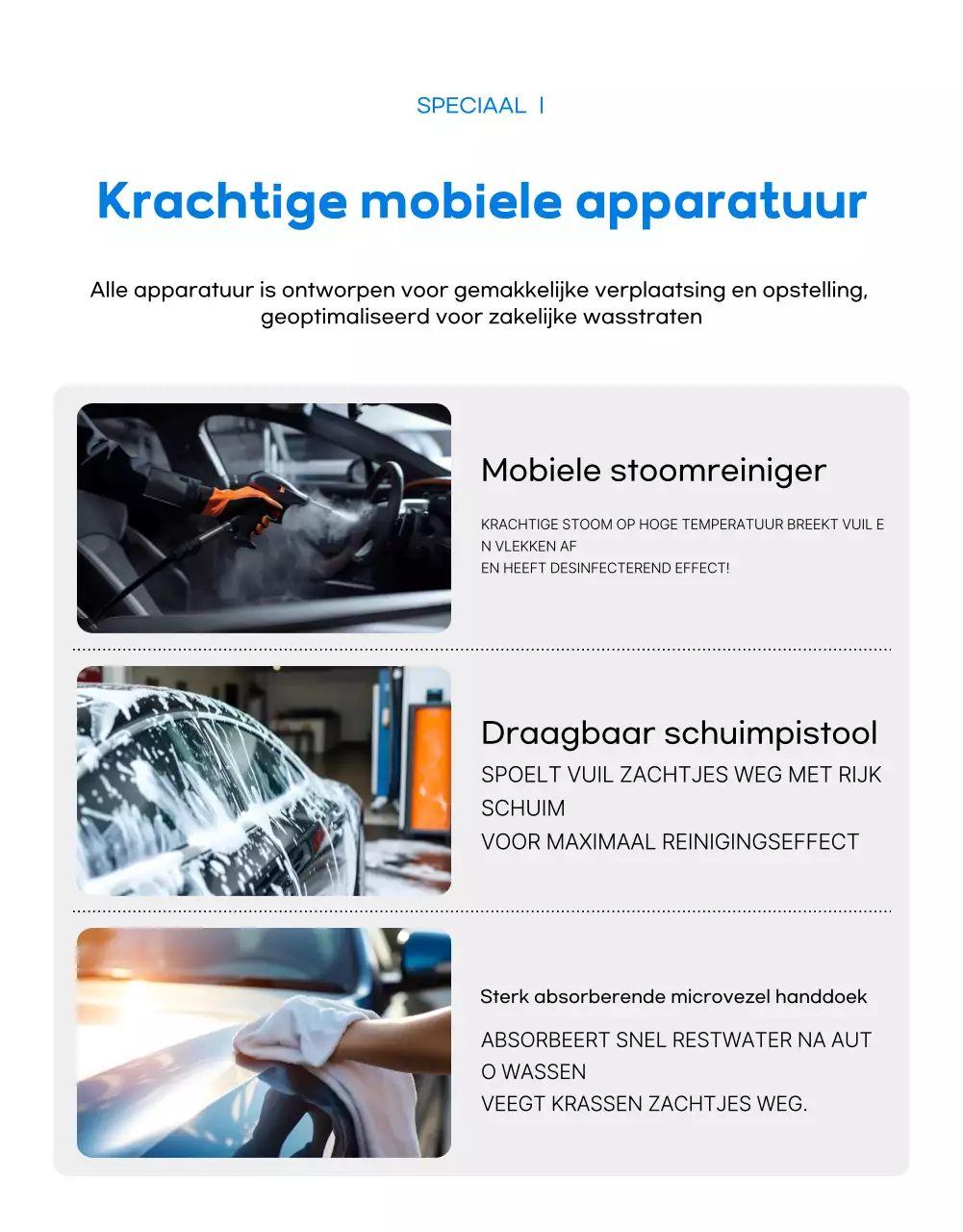 Promotie Blauwe Moderne Autowasstraat