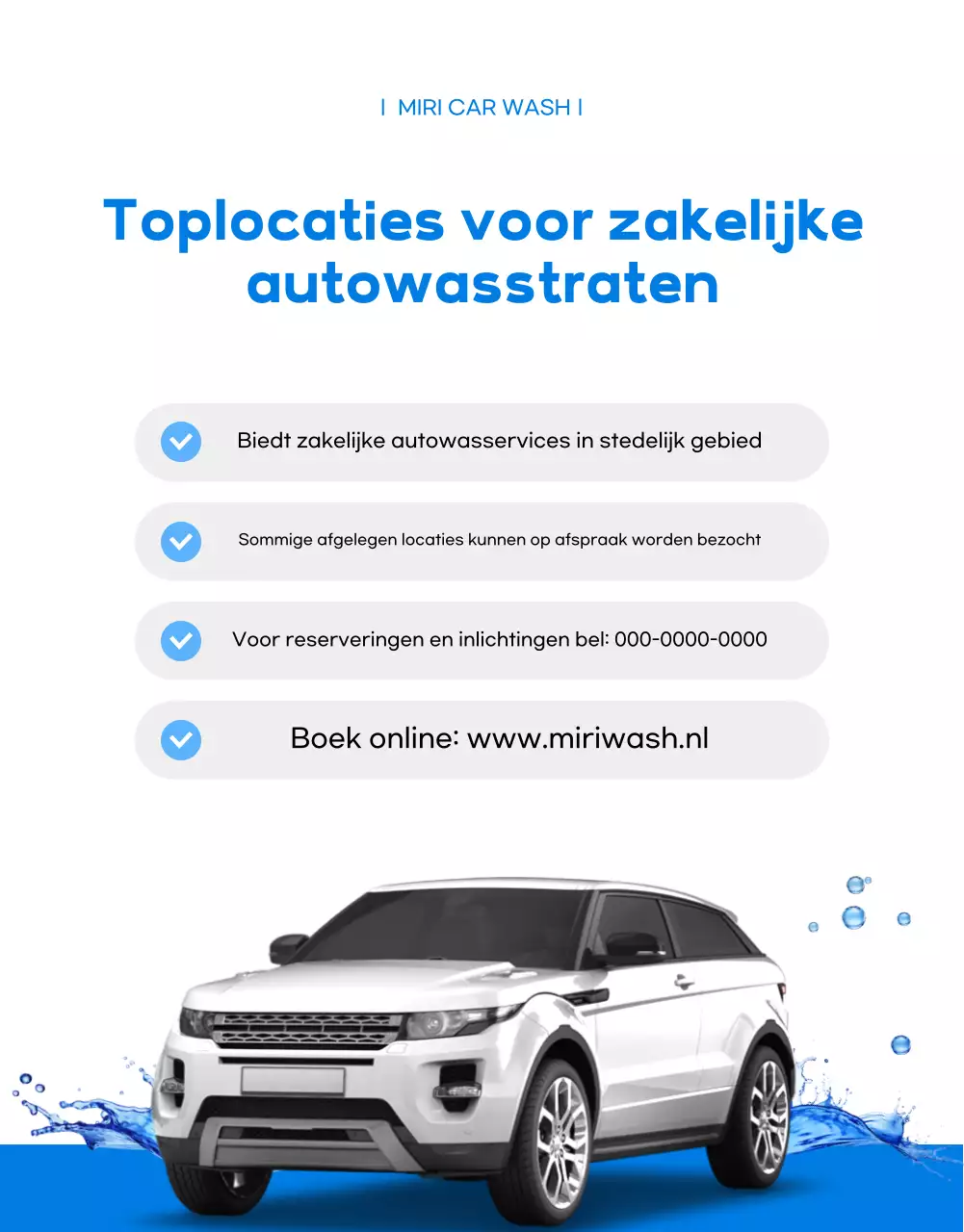 Promotie Blauwe Moderne Autowasstraat