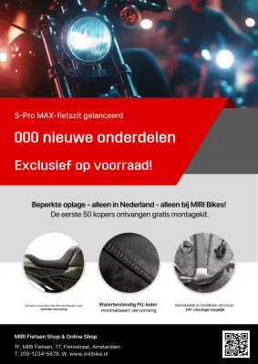 Rode moderne motorfietsreclame