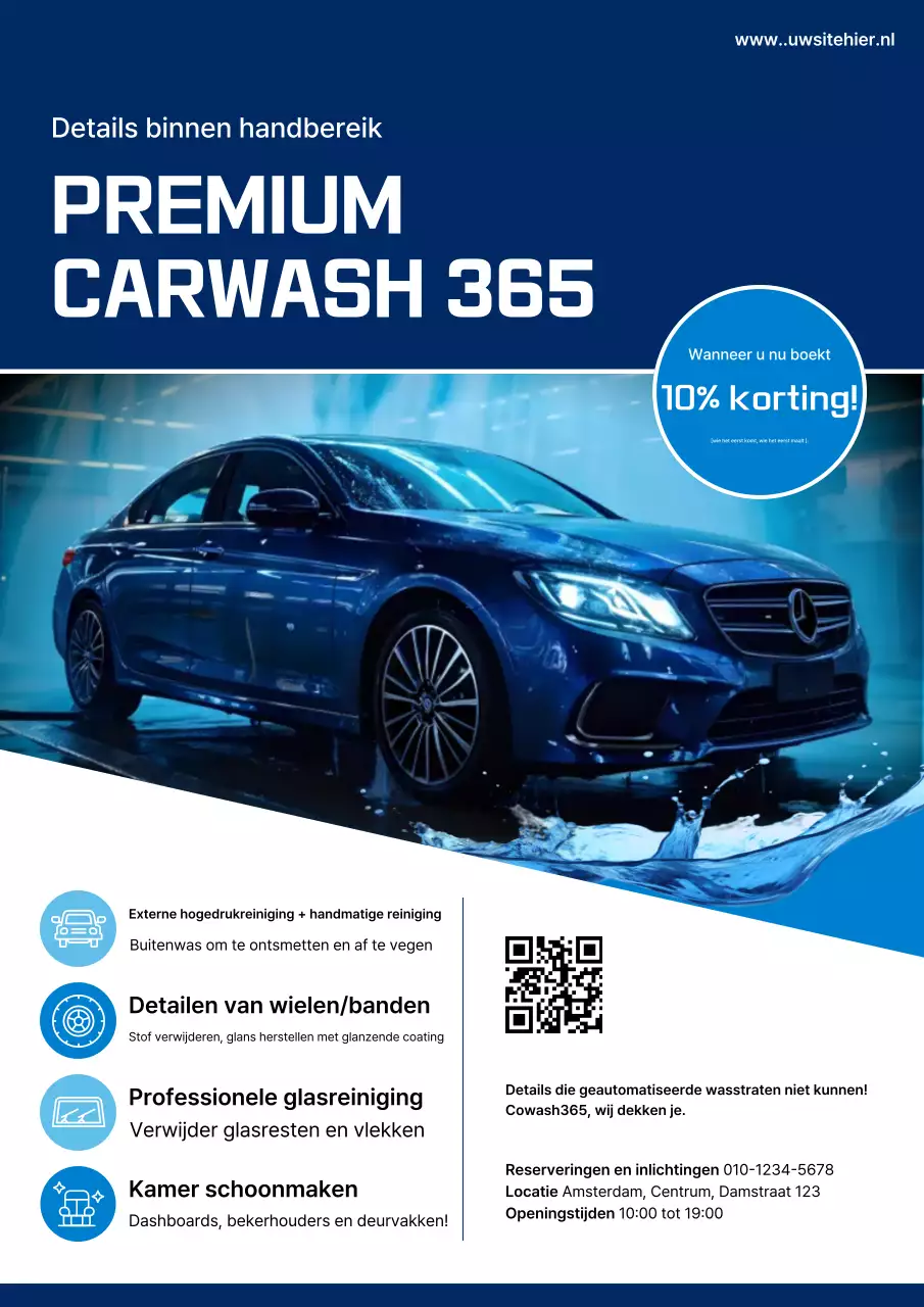 Advertentie voor Blue Modern Car Wash