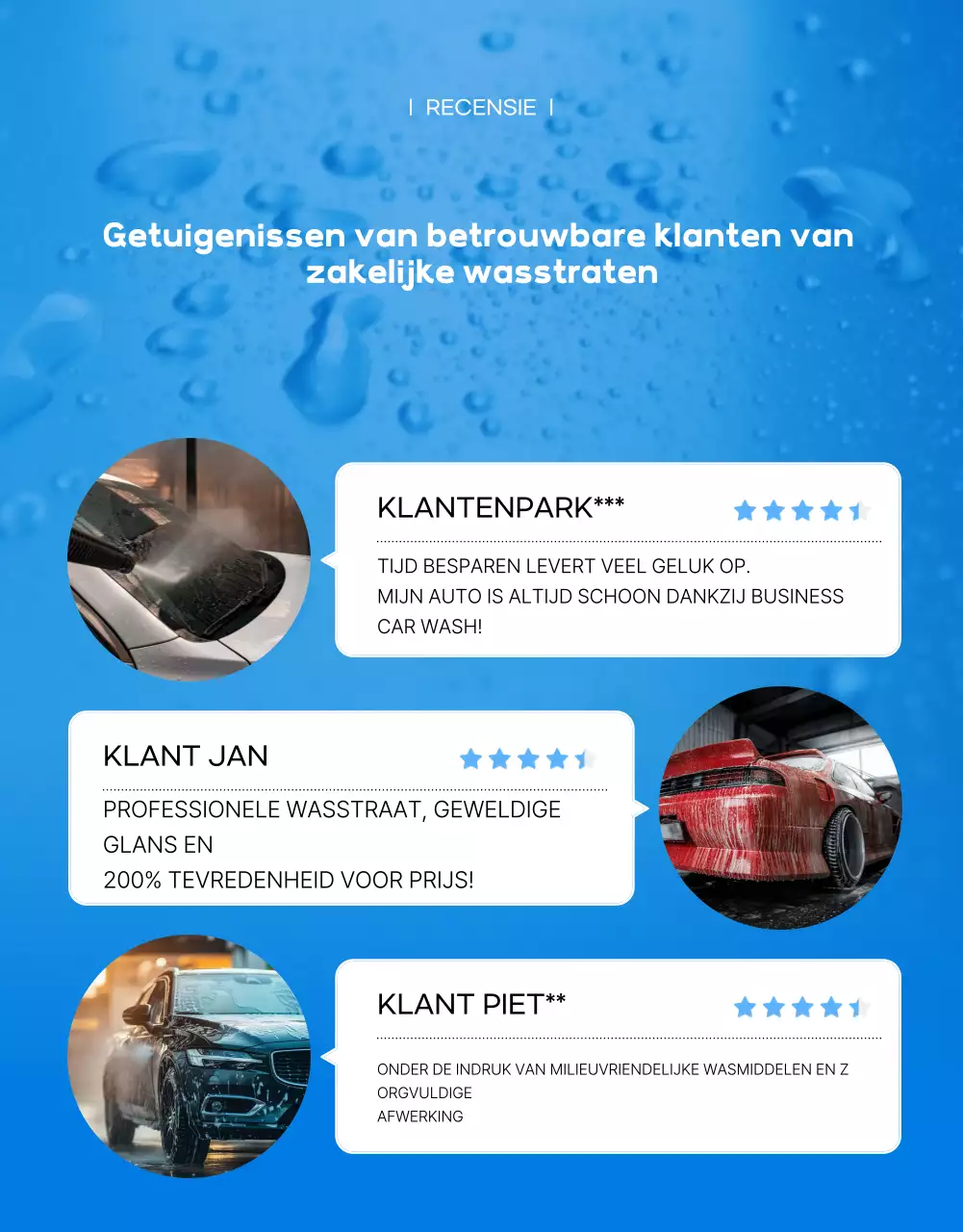 Promotie Blauwe Moderne Autowasstraat