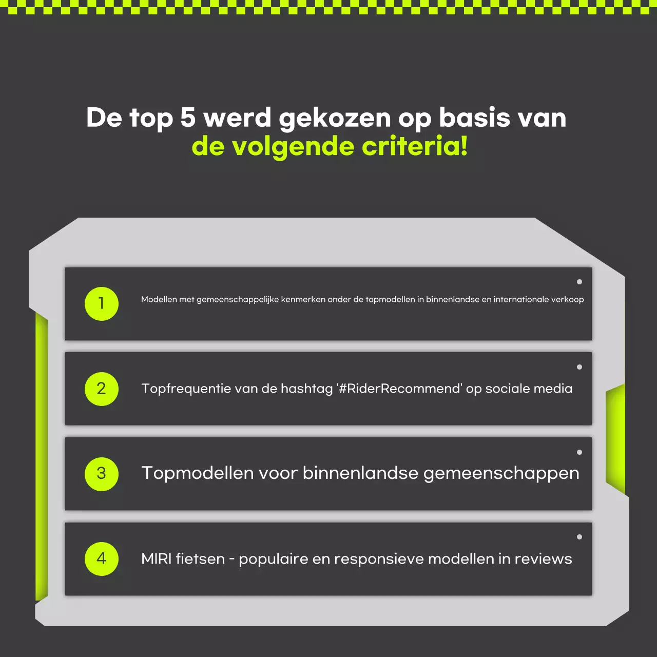 Groene moderne motorfietsadvertentie