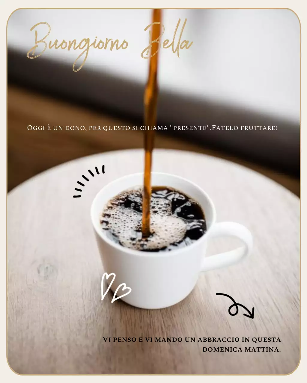 Saluto mattutino estetico beige