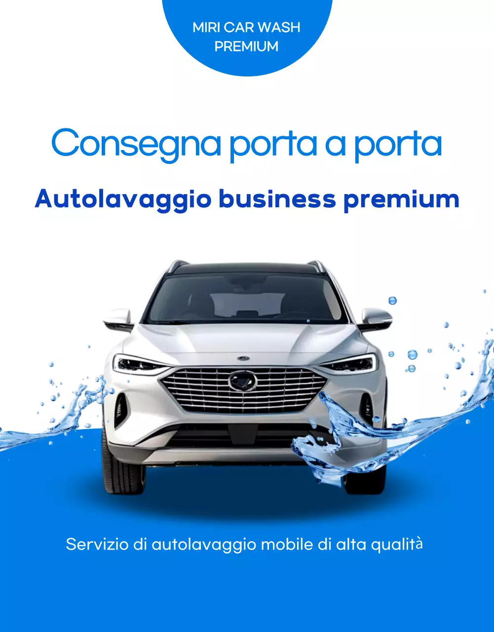 Promozione del servizio di autolavaggio Blue Modern