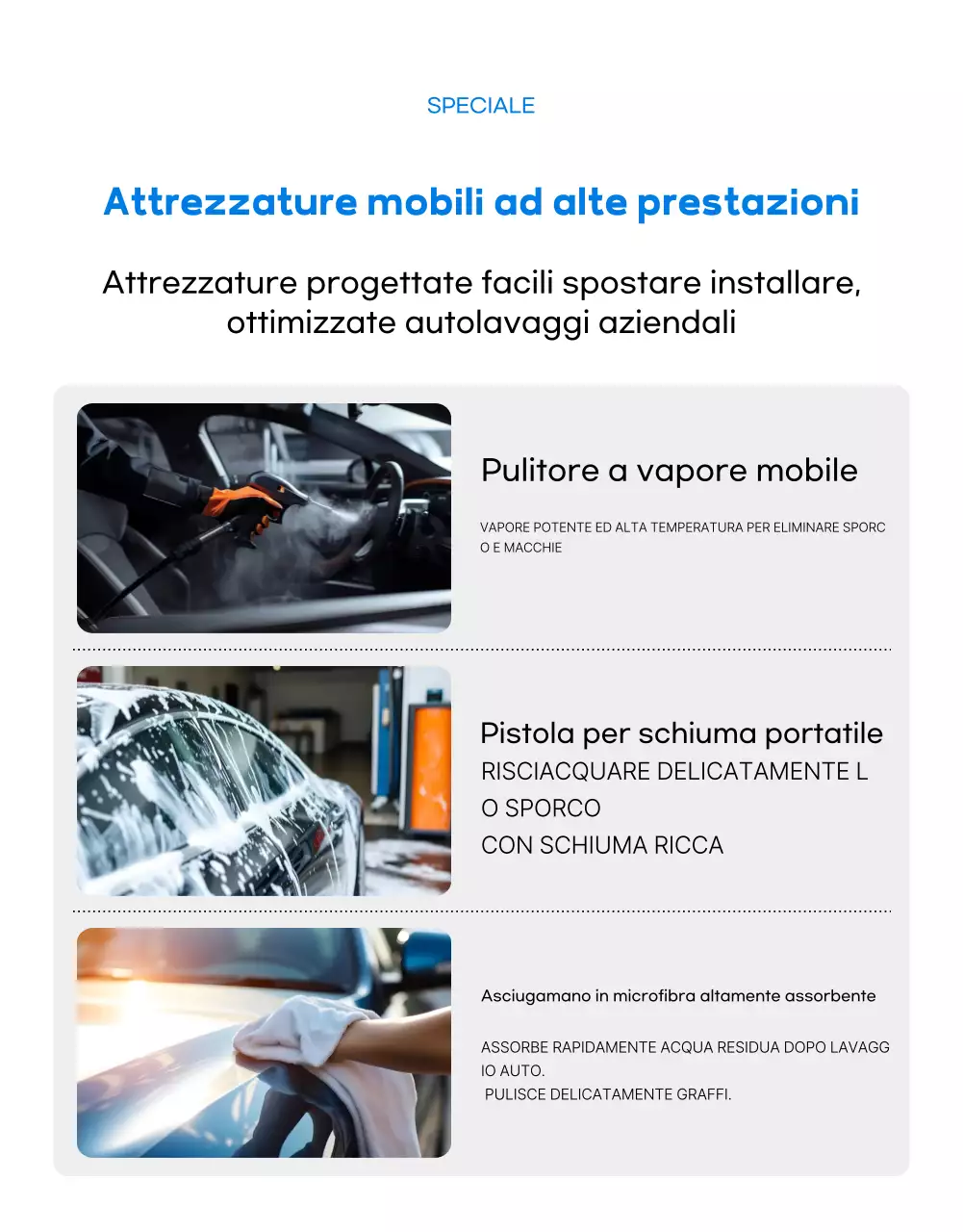 Promozione del servizio di autolavaggio Blue Modern