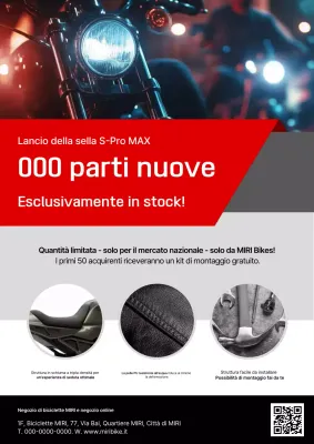 Pubblicità di motocicletta moderna rossa