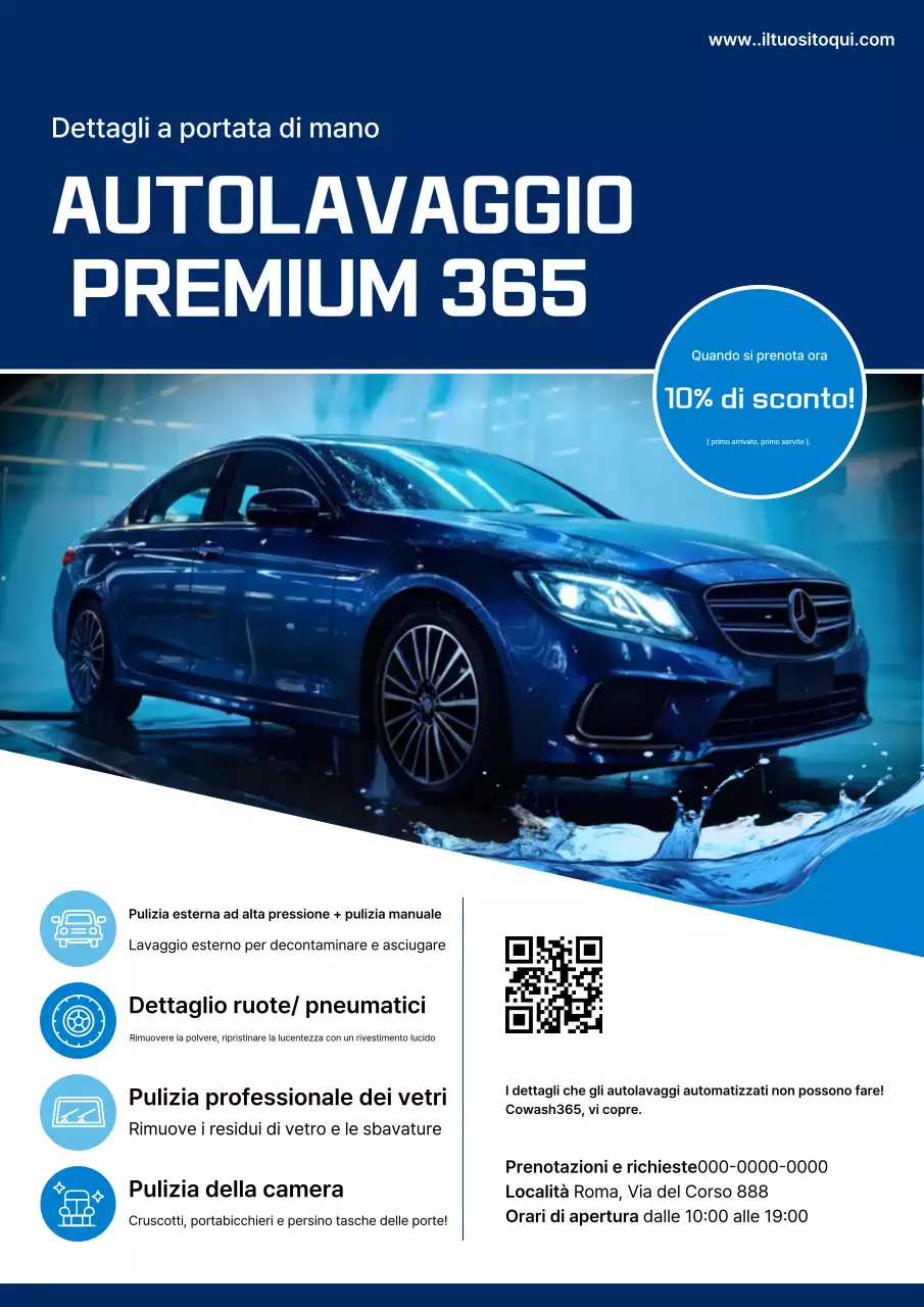 Pubblicità di Blue Modern Car Wash