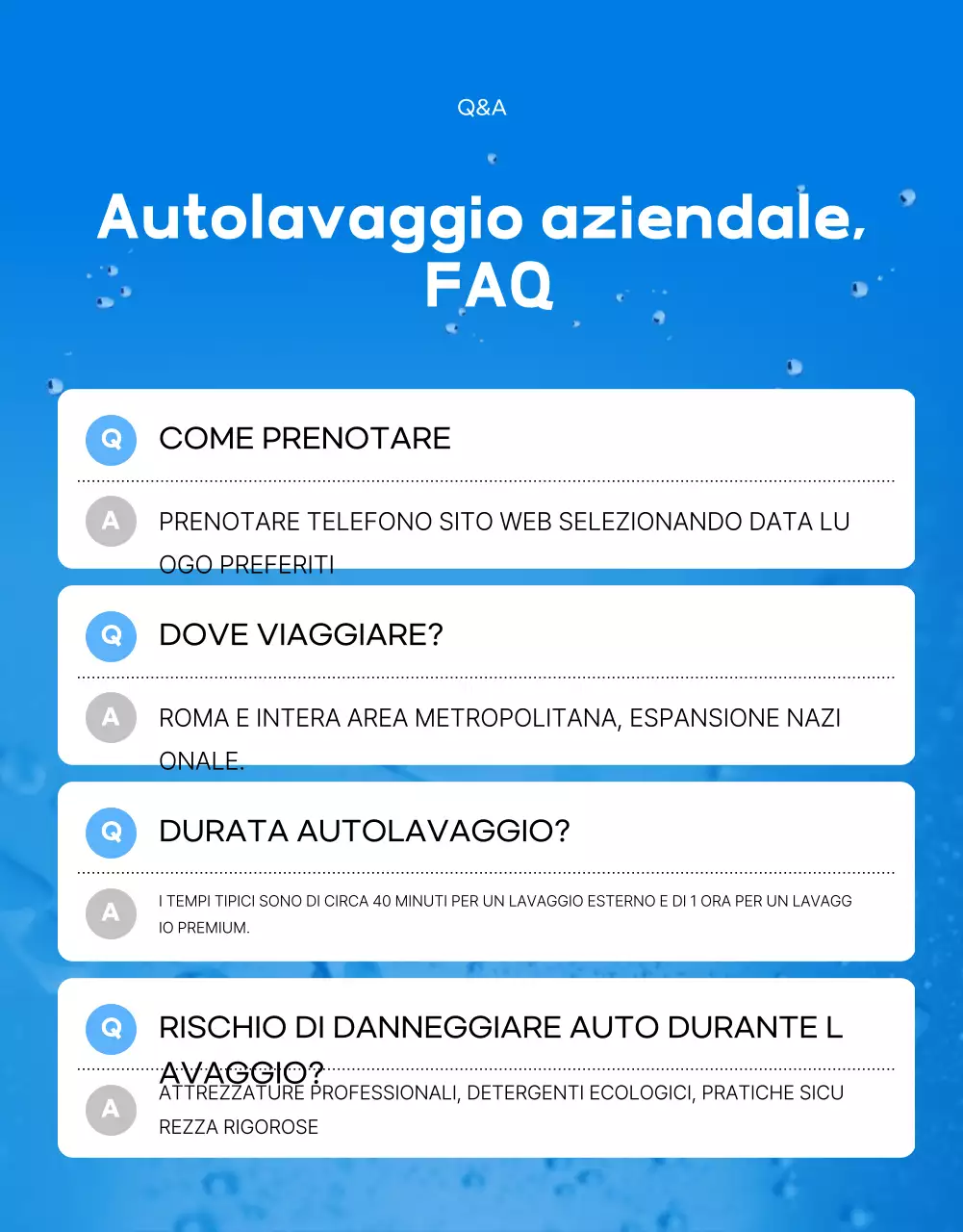 Promozione del servizio di autolavaggio Blue Modern