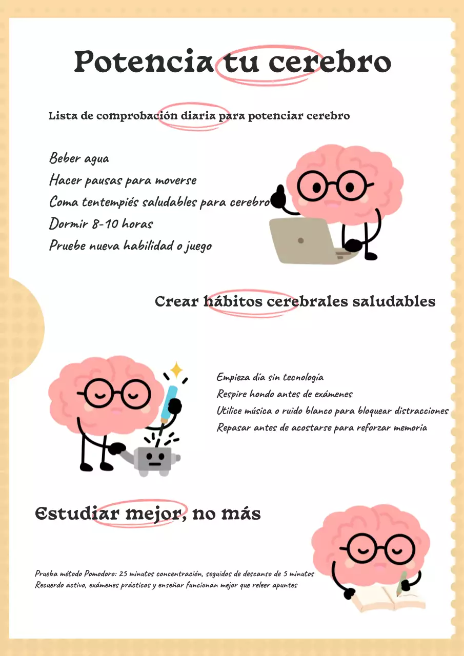 Póster beige de la guía del cerebro moderno