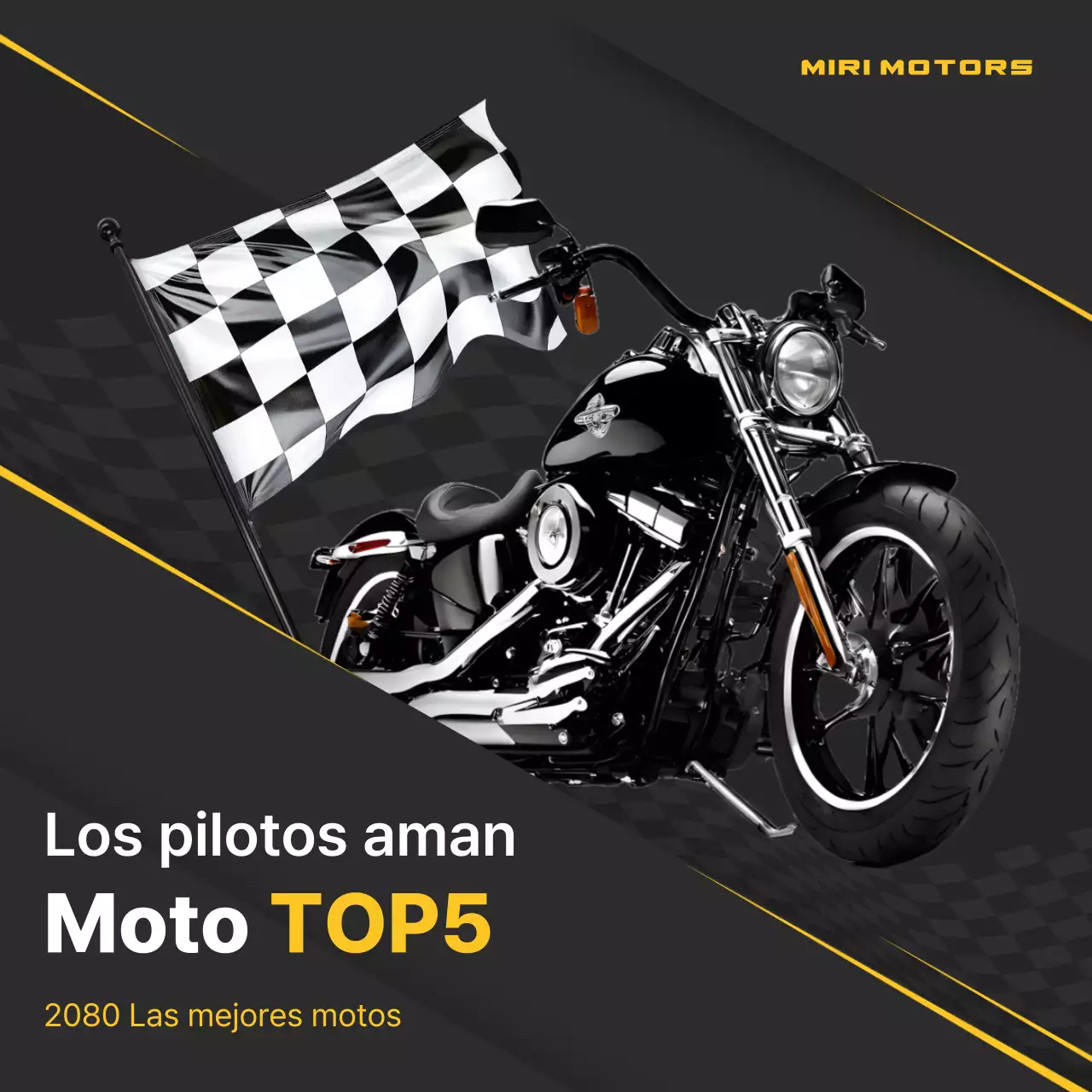 Anuncio de motocicleta moderna negra