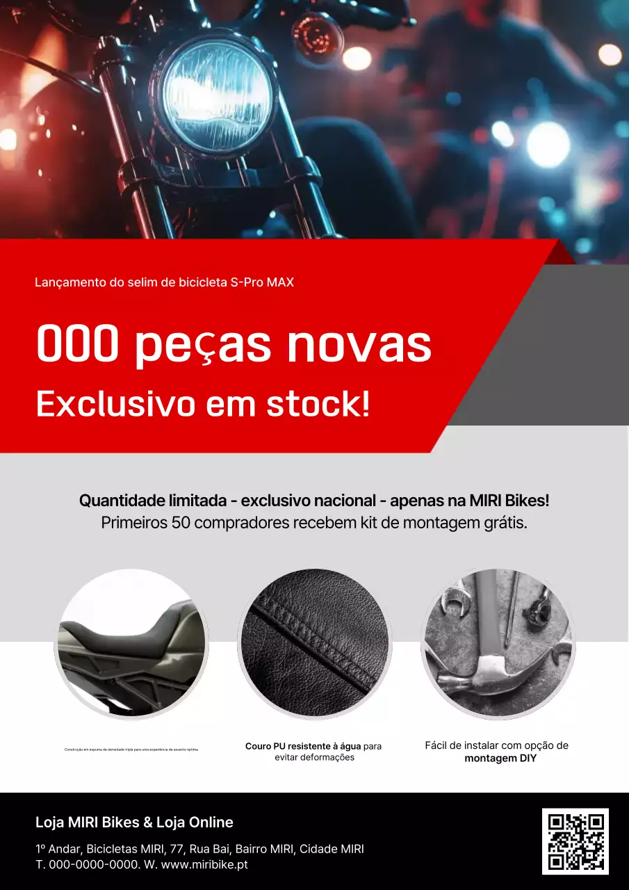 Propaganda de motocicleta moderna vermelha