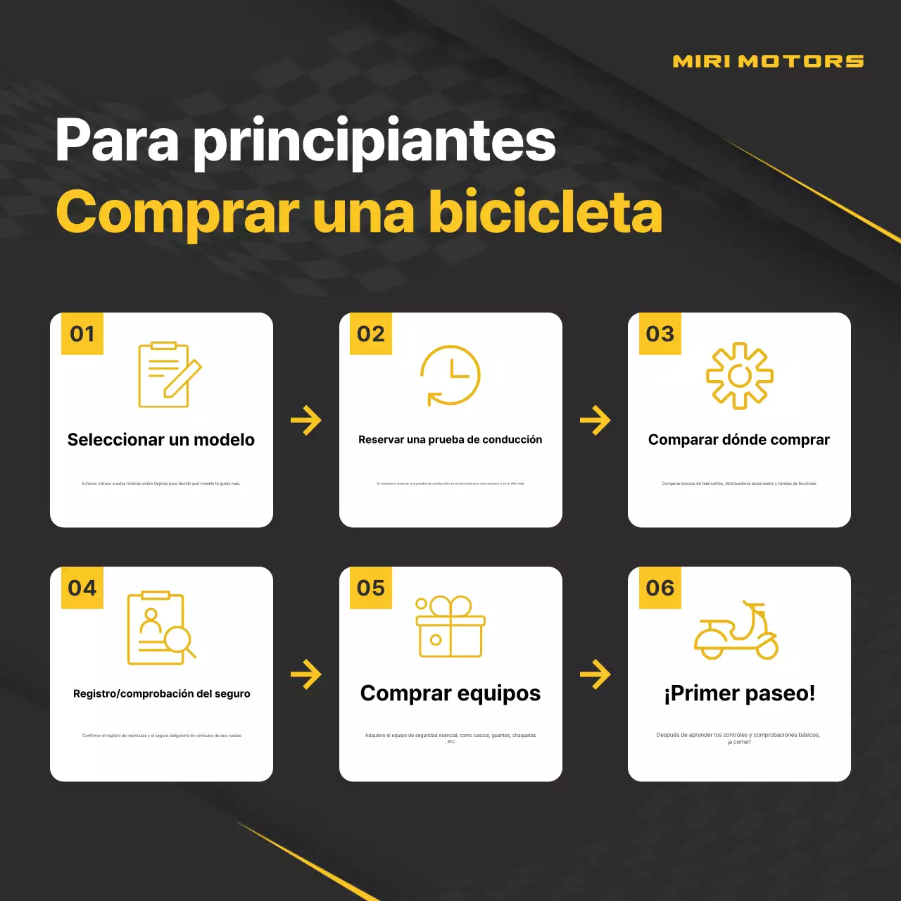 Anuncio de motocicleta moderna negra