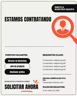 Anuncio de reclutamiento de Modern Neutral Orange