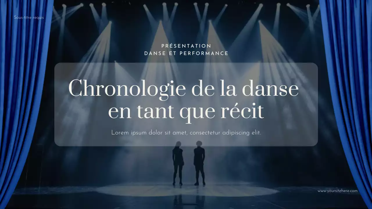 Présentation de danse élégante bleue