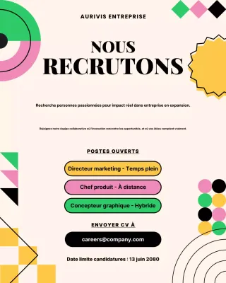 Affiche d'embauche pour les médias sociaux