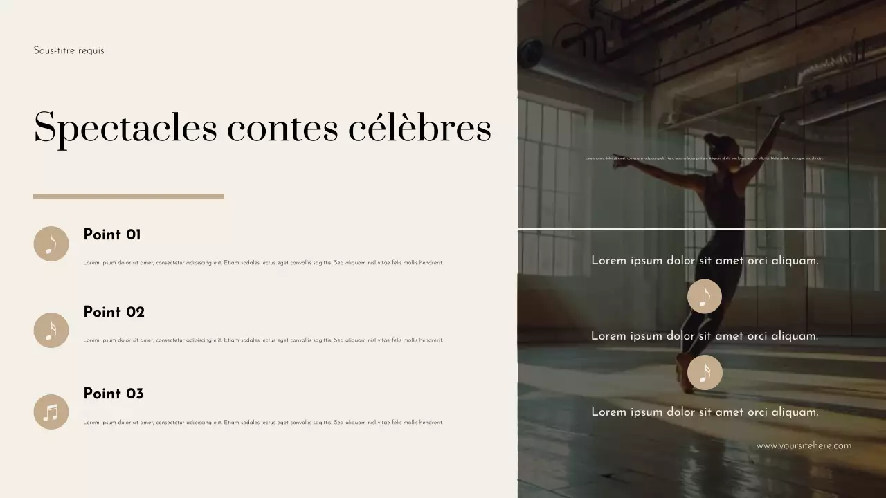 Présentation de danse élégante bleue