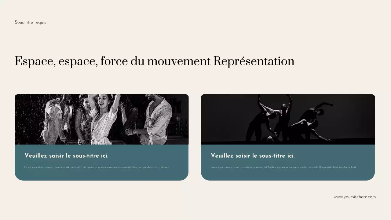 Présentation de danse élégante bleue