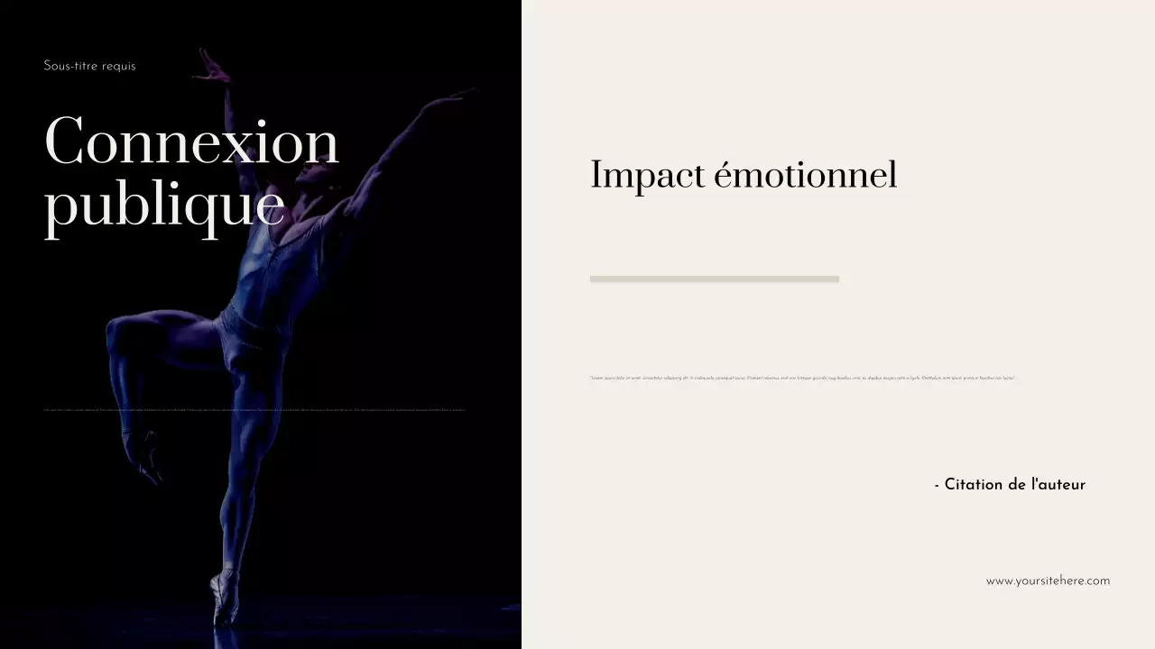 Présentation de danse élégante bleue