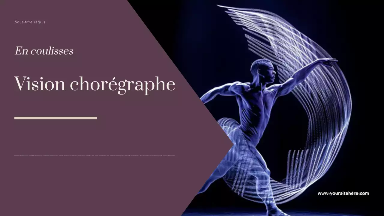 Présentation de danse élégante bleue