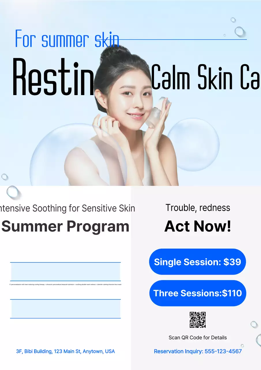 Khuyến mãi chăm sóc da hiện đại Sky Blue