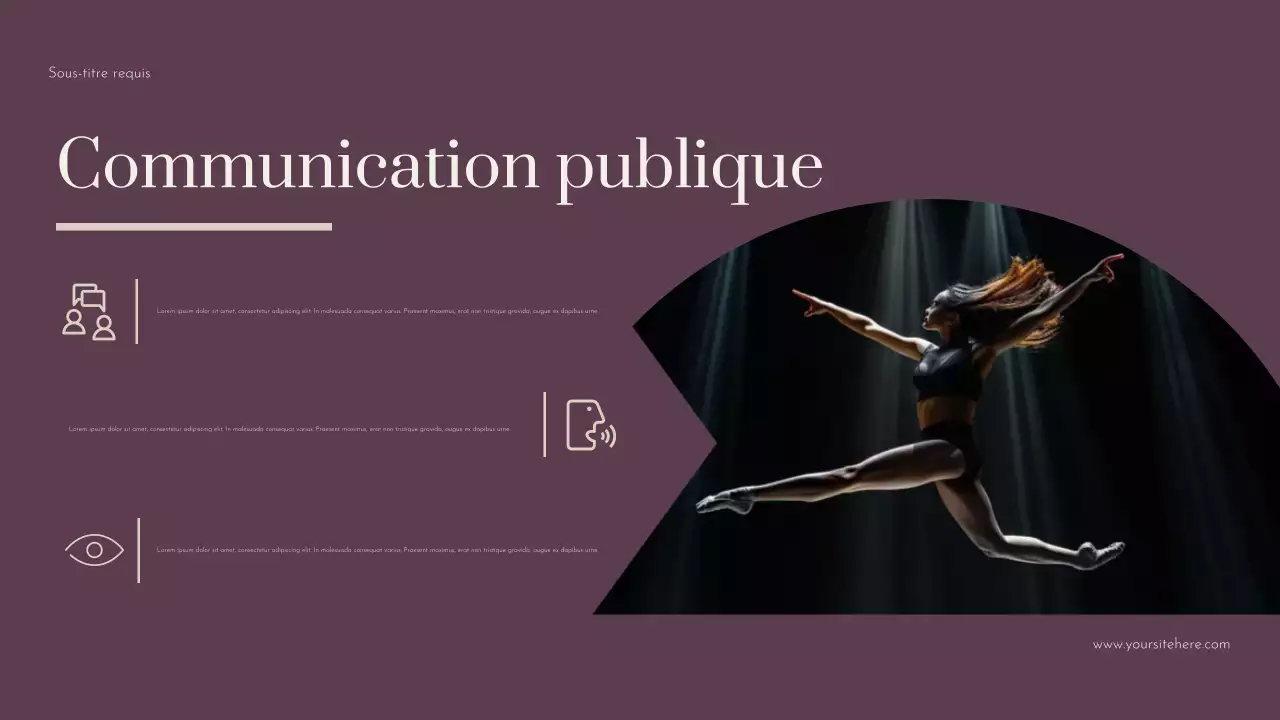 Présentation de danse élégante bleue