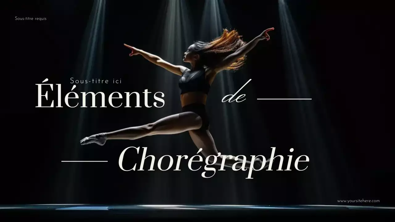 Présentation de danse élégante bleue