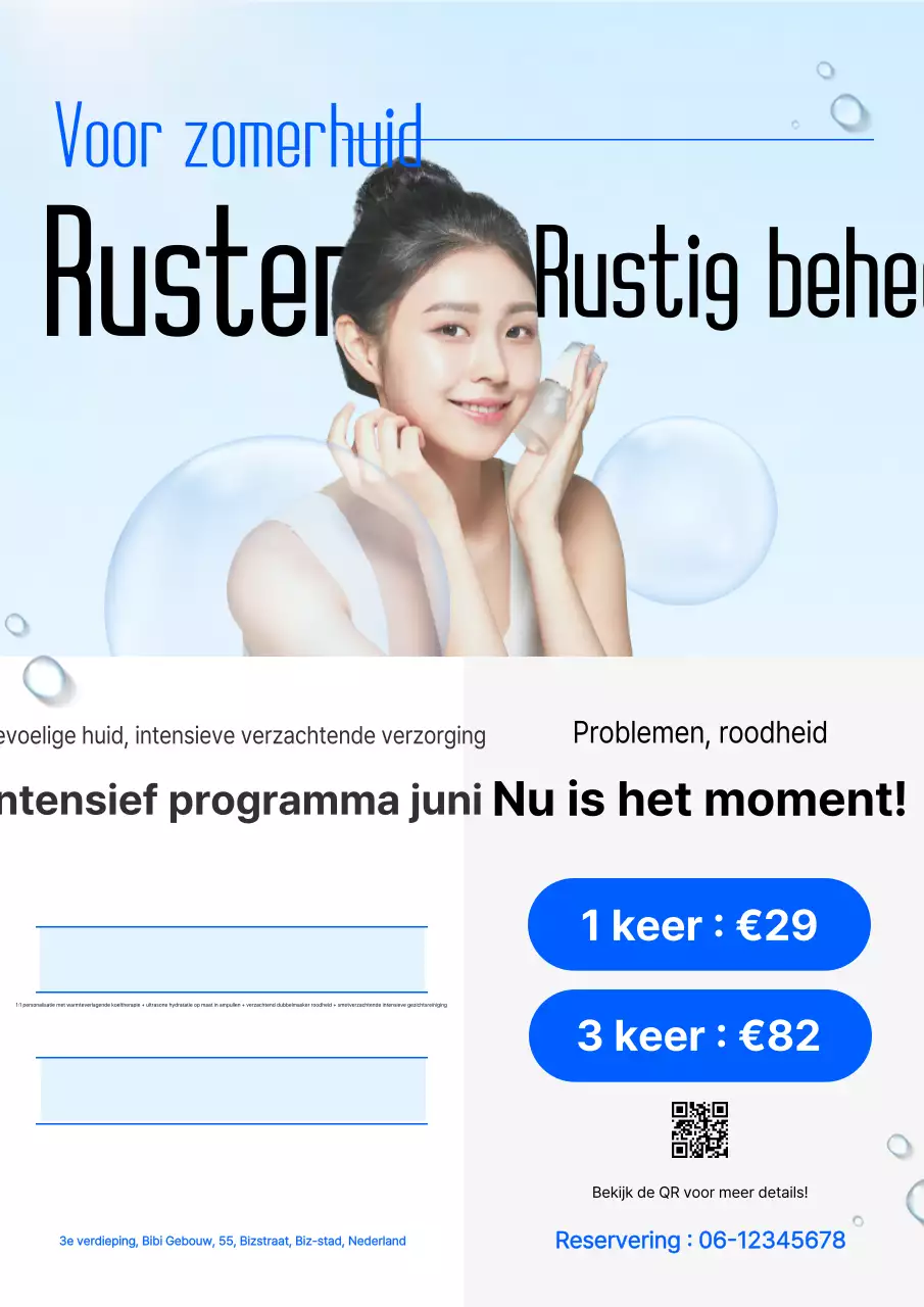 Sky Blue Moderne Huidverzorging Promotie