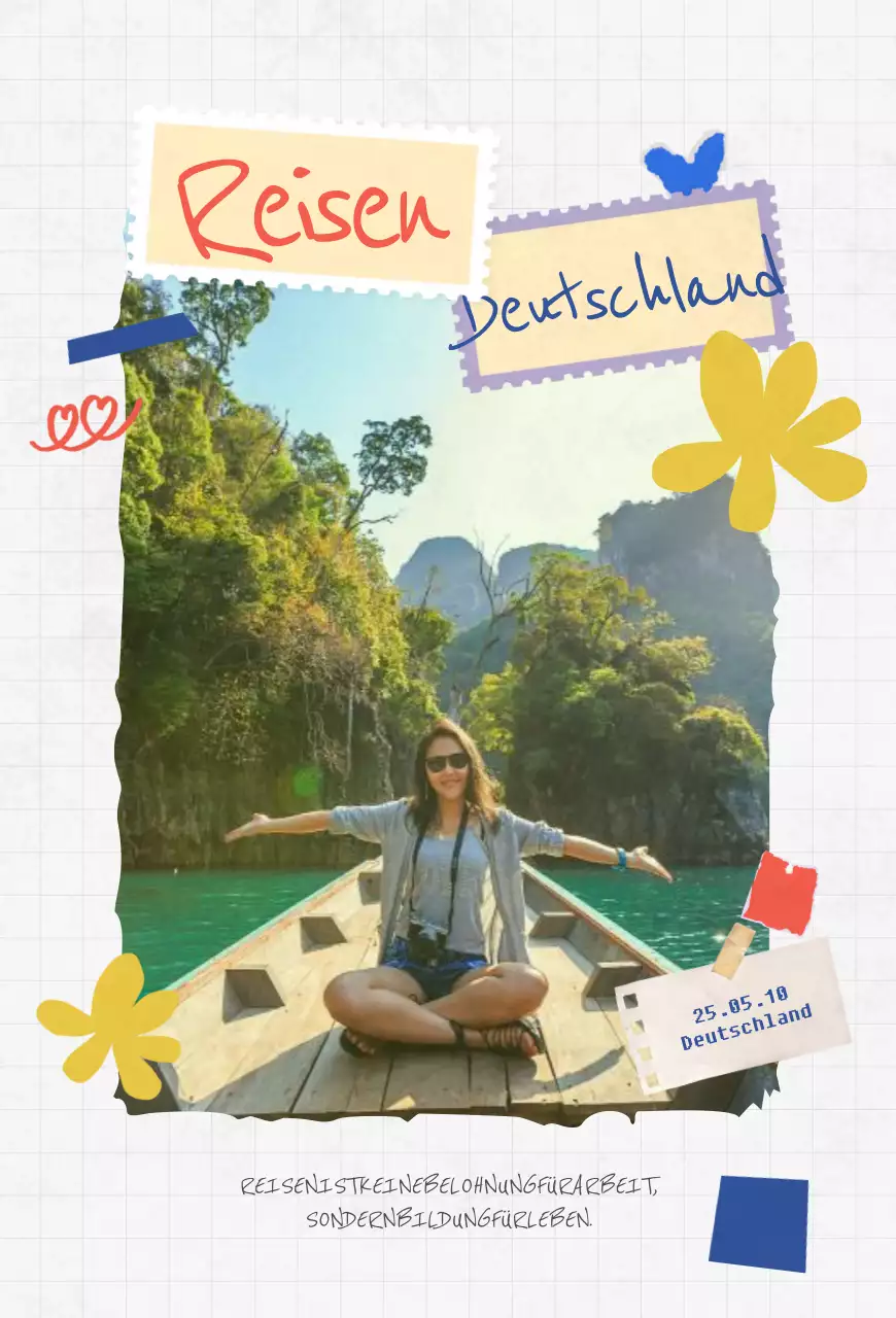 Gelber Baby-Reise-Fotorahmen