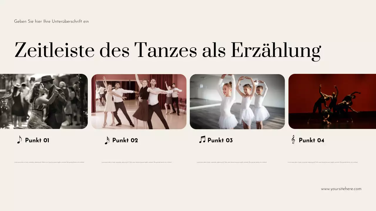 Blaue elegante Tanzpräsentation