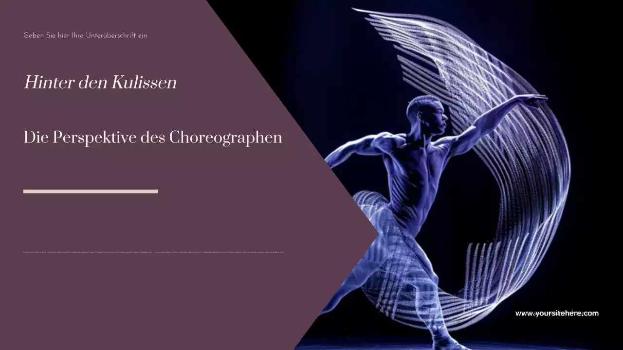 Blaue elegante Tanzpräsentation