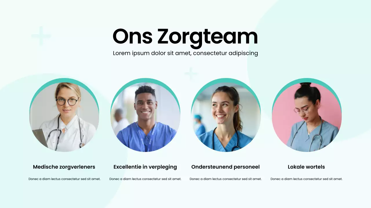 Groen en wit gedurfde moderne ziekenhuisdienstpresentatie