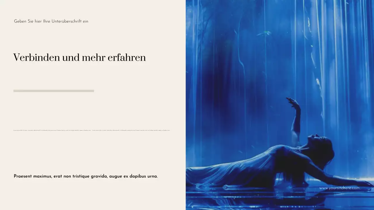 Blaue elegante Tanzpräsentation