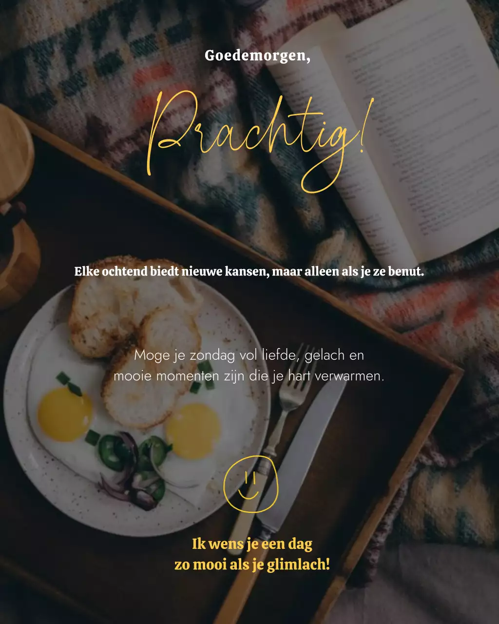 Beige esthetische ochtendgroetkaart Instagram-post