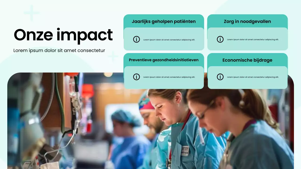 Groen en wit gedurfde moderne ziekenhuisdienstpresentatie