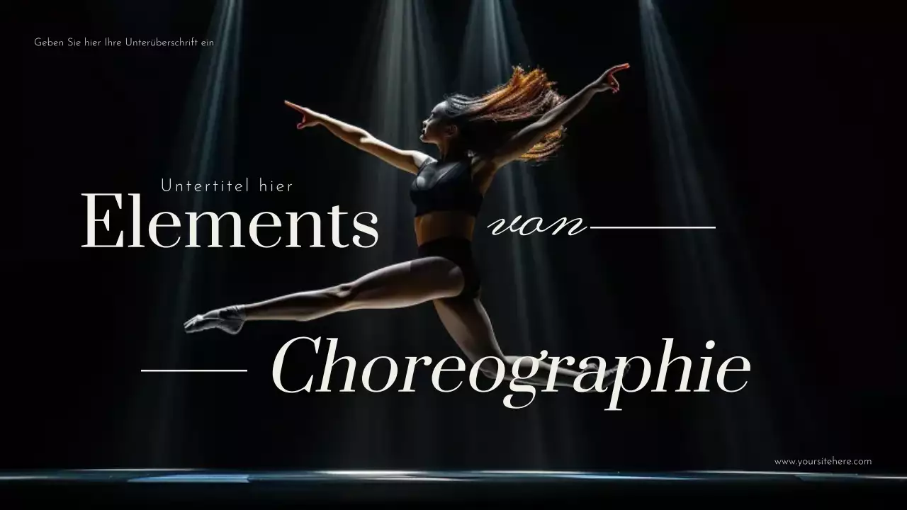 Blaue elegante Tanzpräsentation