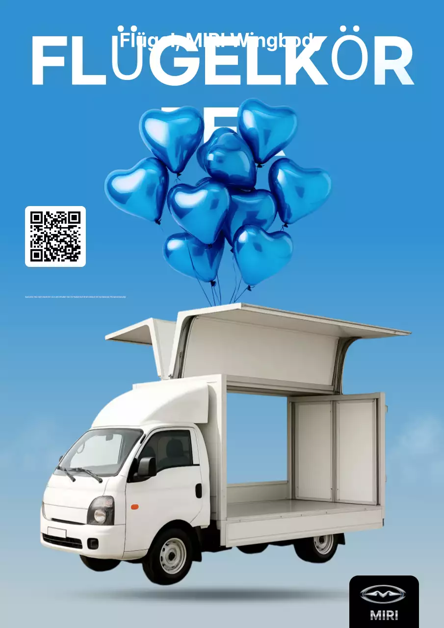 Himmelblaue moderne Autowerbung