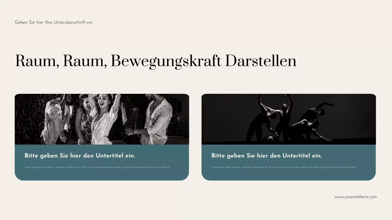 Blaue elegante Tanzpräsentation