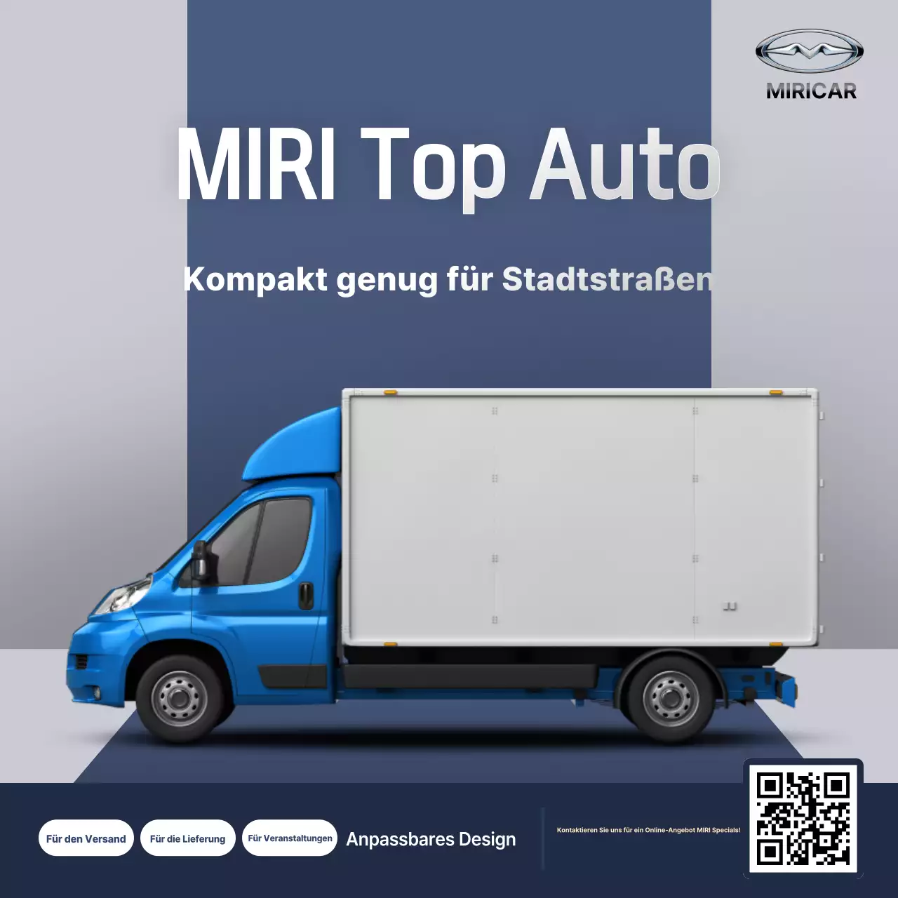 Blaue moderne Autowerbung
