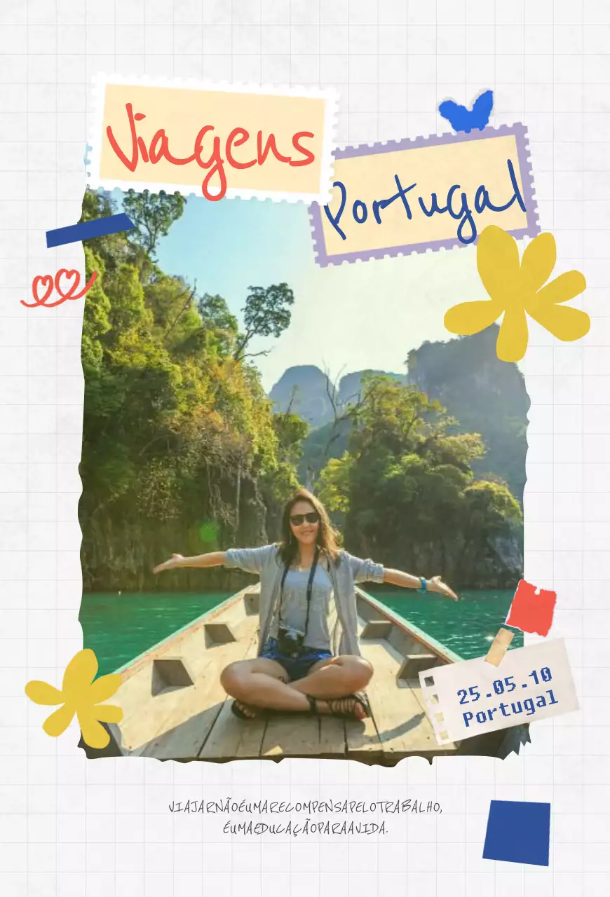 Moldura de viagem amarela para fotos de bebê