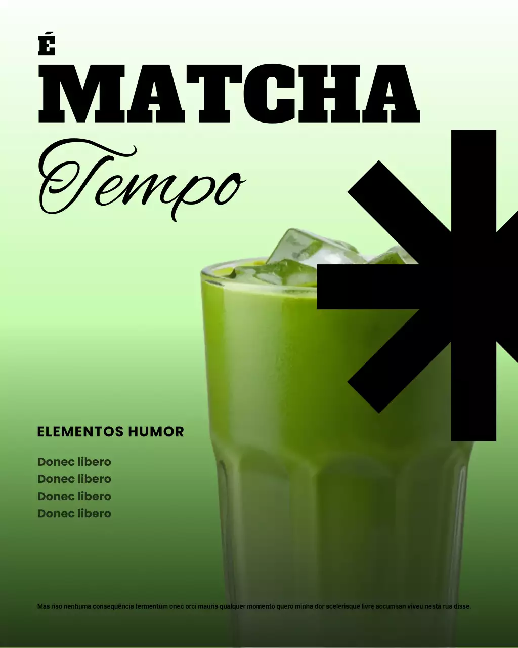 promoção de bebidas verdes modernas