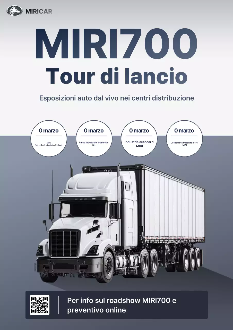 Evento di lancio del camion moderno grigio