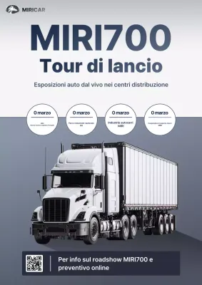 Evento di lancio del camion moderno grigio